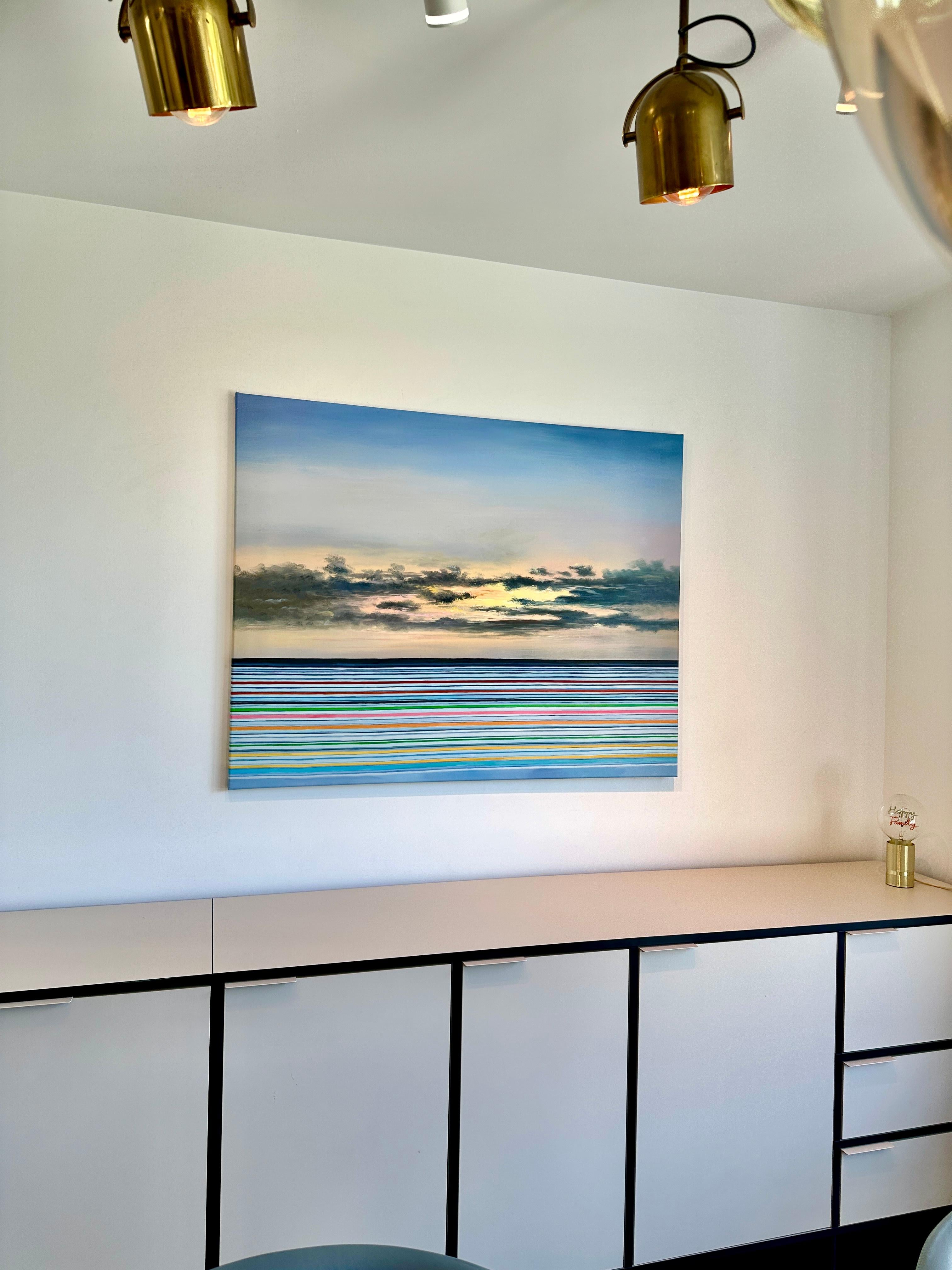 The Sunlight Clasps the Sea by Kate Seaborne -Sunset Oil Ocean Seascape Painting 2