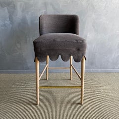 Kate Slip Covered Counter Stool -Cafe Noir