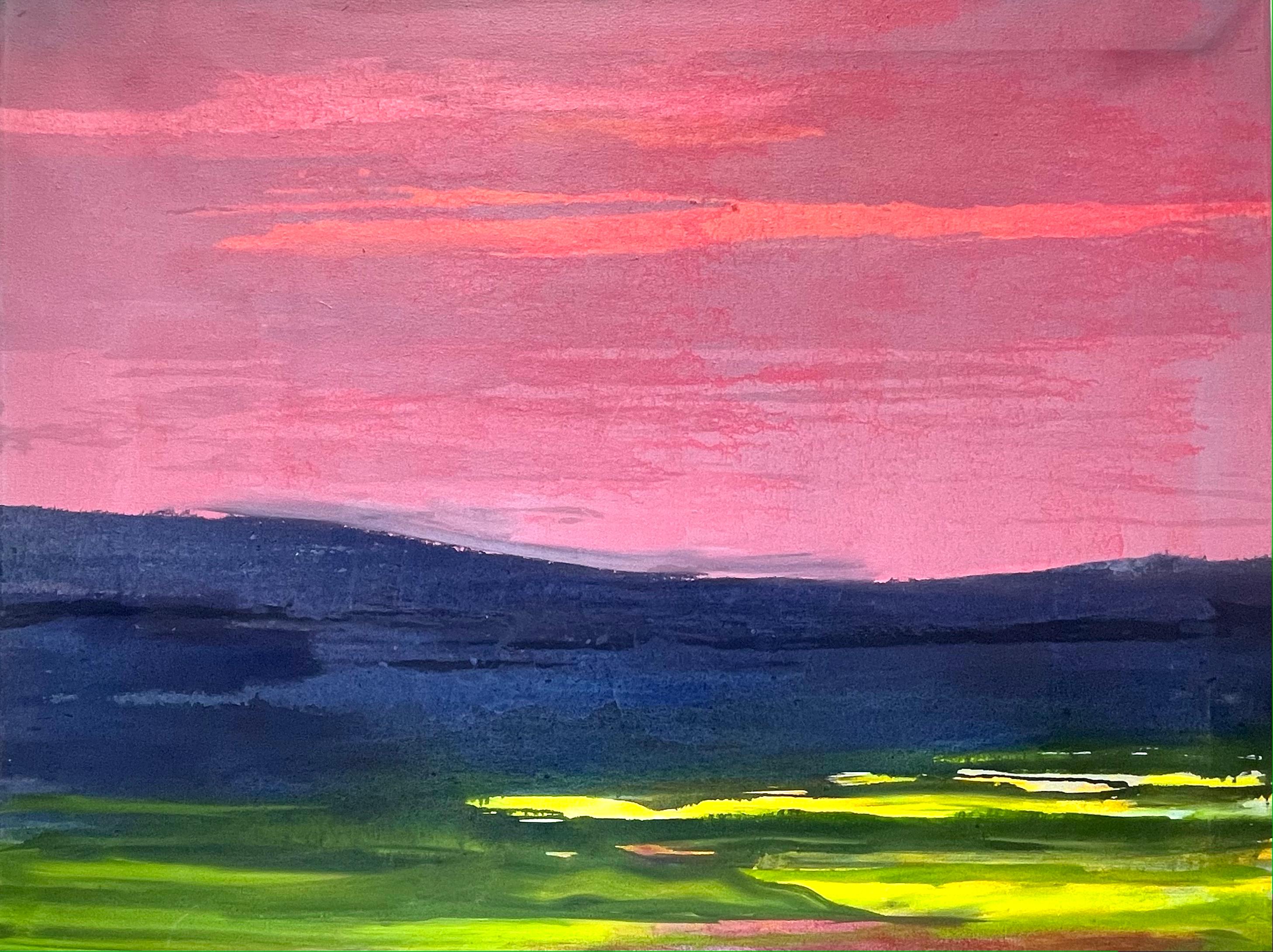 Landscape Painting di Katharine Dufault - Notte d'estate, dipinto di paesaggio impressionista