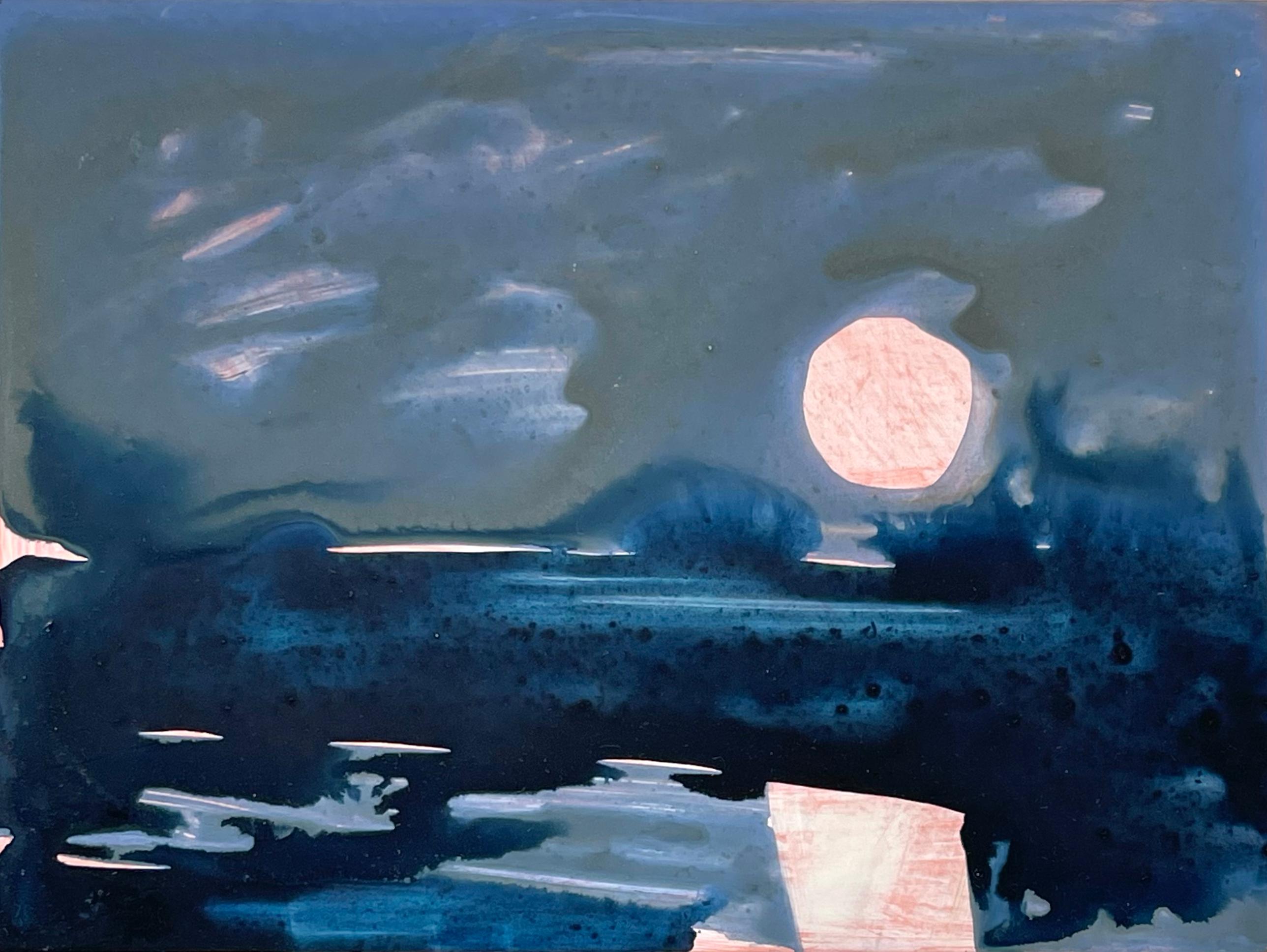 Landscape Painting di Katharine Dufault - Lago, dipinto di paesaggio impressionistico