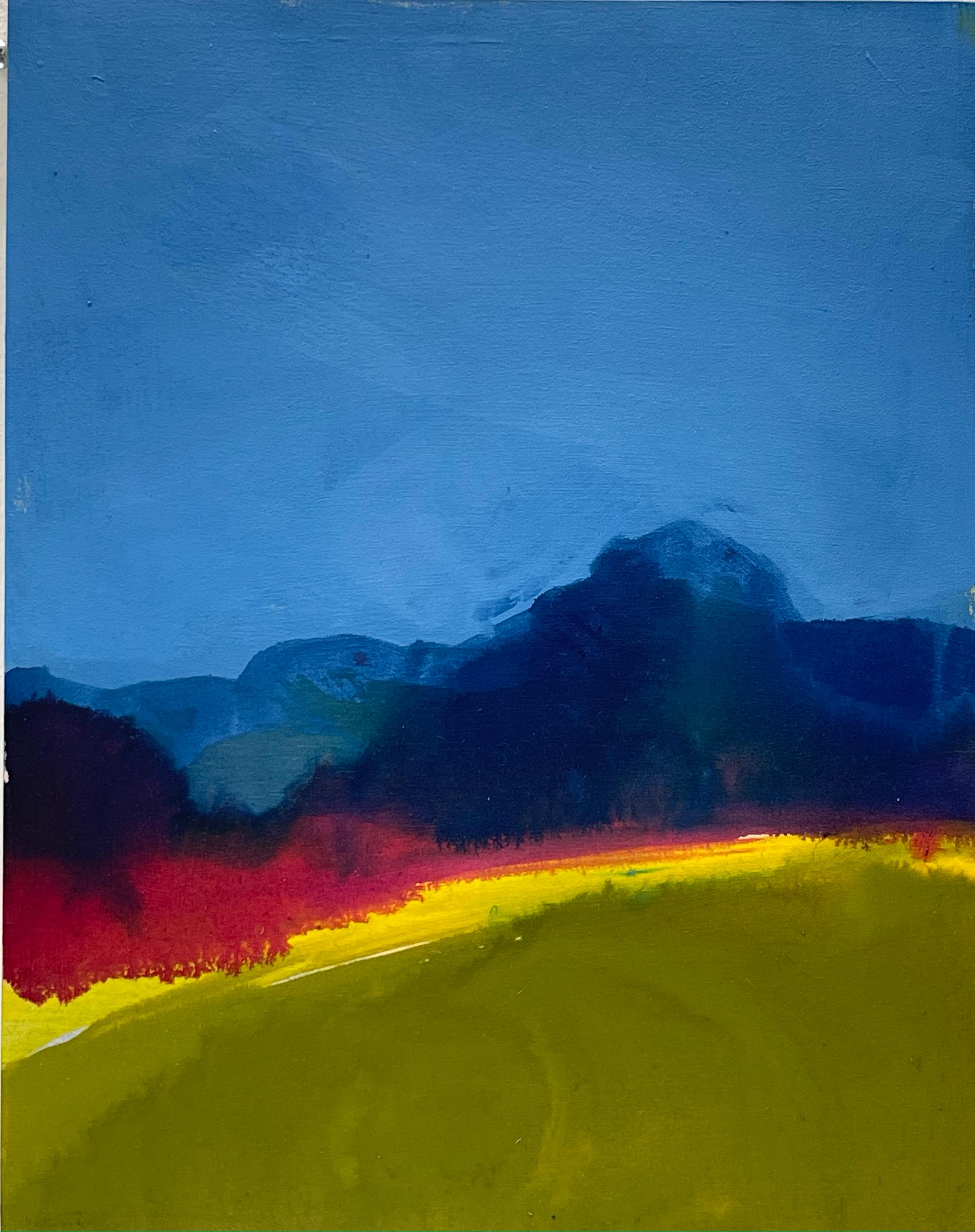 Landscape Painting di Katharine Dufault - Montagna II, dipinto di paesaggio impressionista