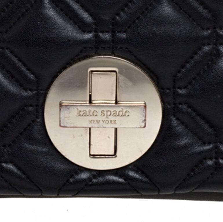 Kate Spade Black Leather Astor Court Naomi Crossbody Bag For Sale 4