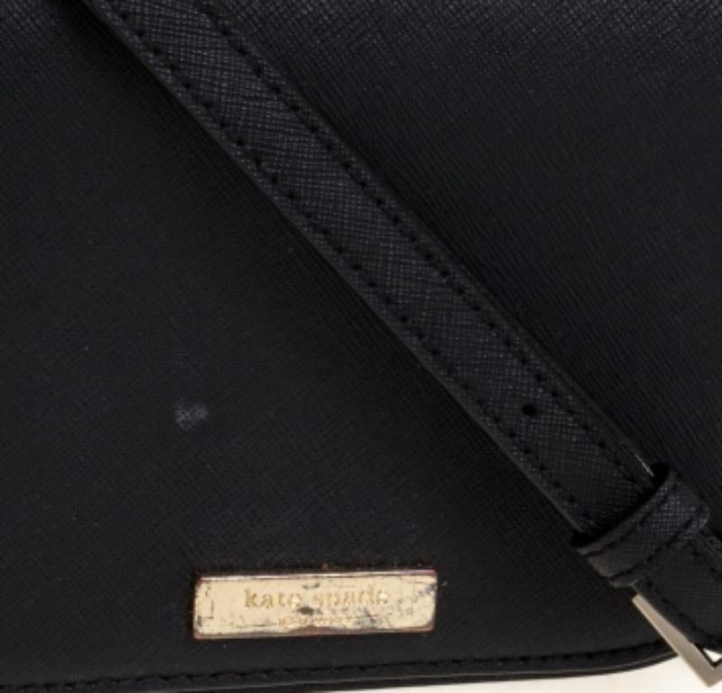 Bolso Crossbody Nadine de piel negra Kate Spade en venta 5