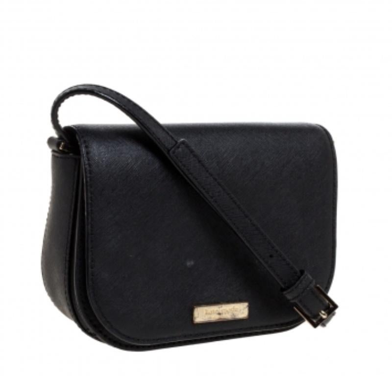 Bolso Crossbody Nadine de piel negra Kate Spade en venta 4