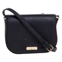 Kate Spade Nadine Umhängetasche aus schwarzem Leder