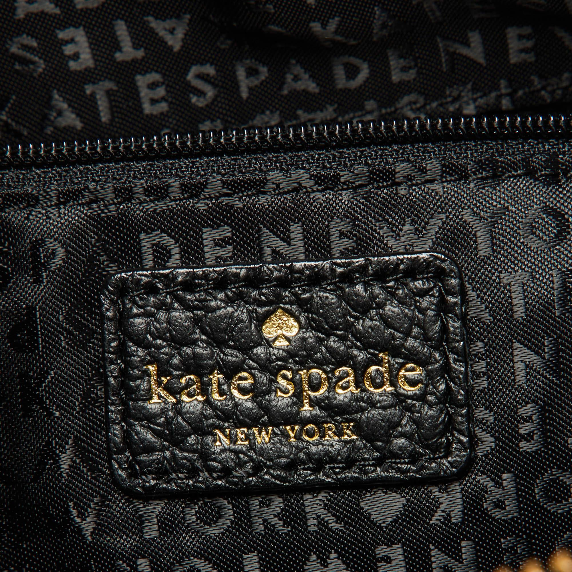 Kate Spade Black Pebbled Leather Kaia Prospect Place Crossbody Bag In Excellent Condition In Dubai, Al Qouz 2