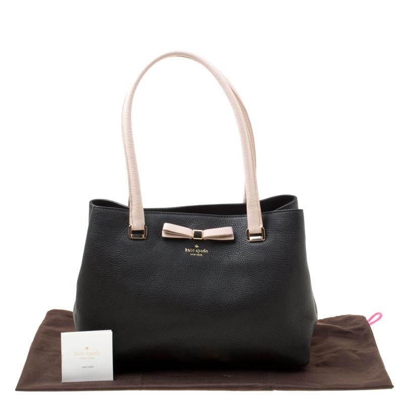 black and pink kate spade bag