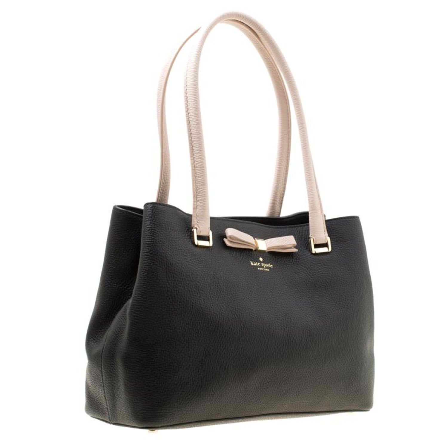Kate Spade Black/Pink Leather Small Henderson Street Maryanne Tote For Sale  at 1stDibs