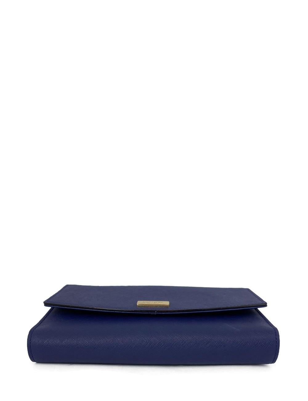 Kate Spade Blue Leather Clutch For Sale at 1stDibs