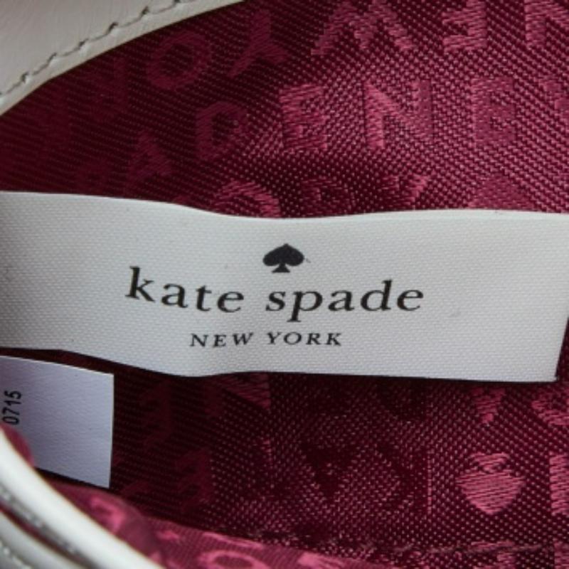 Marron Kate Spade - Portefeuille zippé en cuir avec nœud en Bourgogne en vente