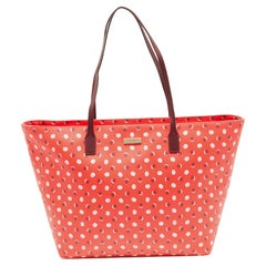 Kate Spade Coated Canvas and Leather Shore Street Fiesta Dot Shopper Tote