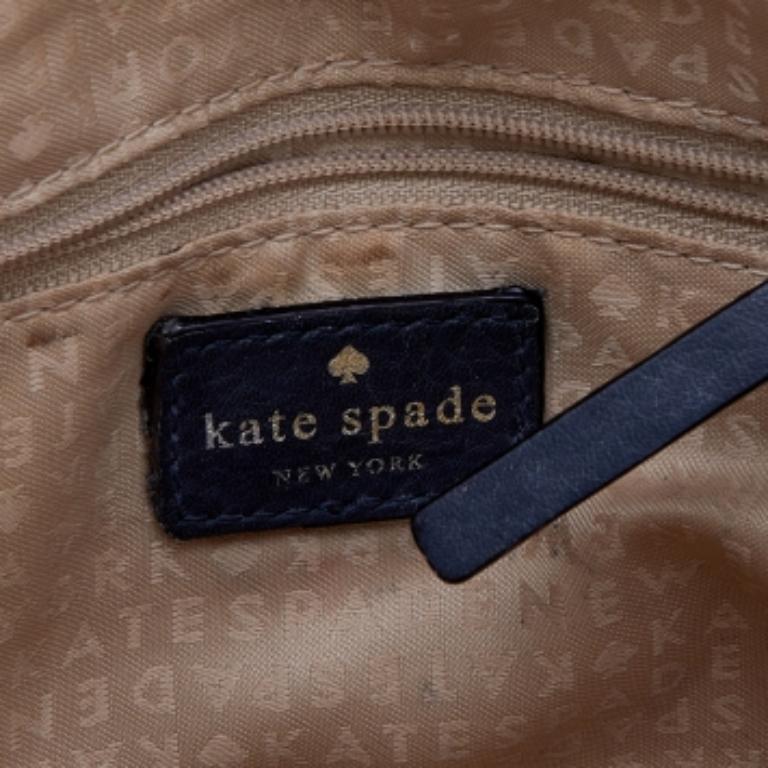Kate Spade Dark Grey Leather Perforated Flap Shoulder Bag For Sale 1