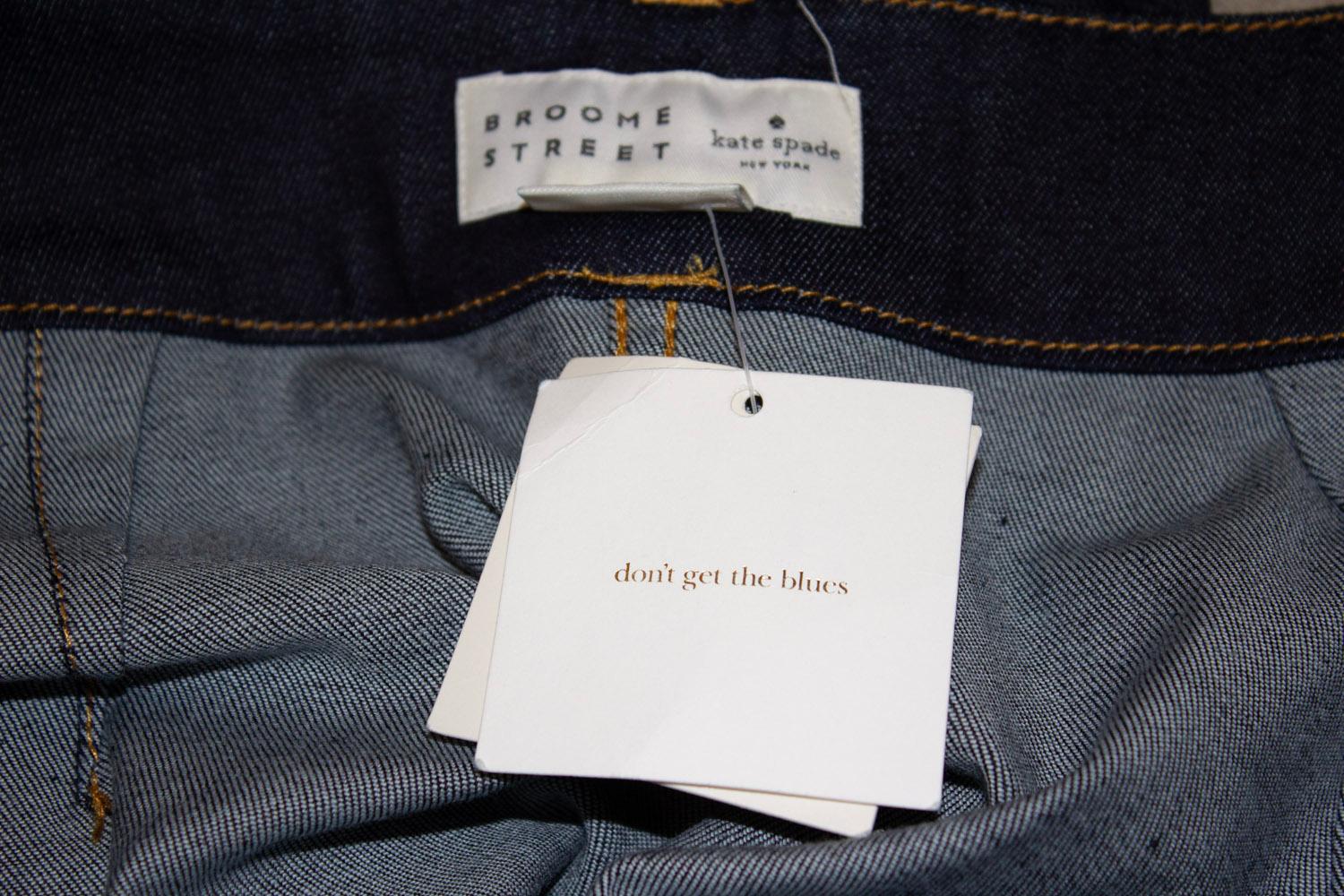 Kate Spade Embroidered Denim Skirt For Sale 3
