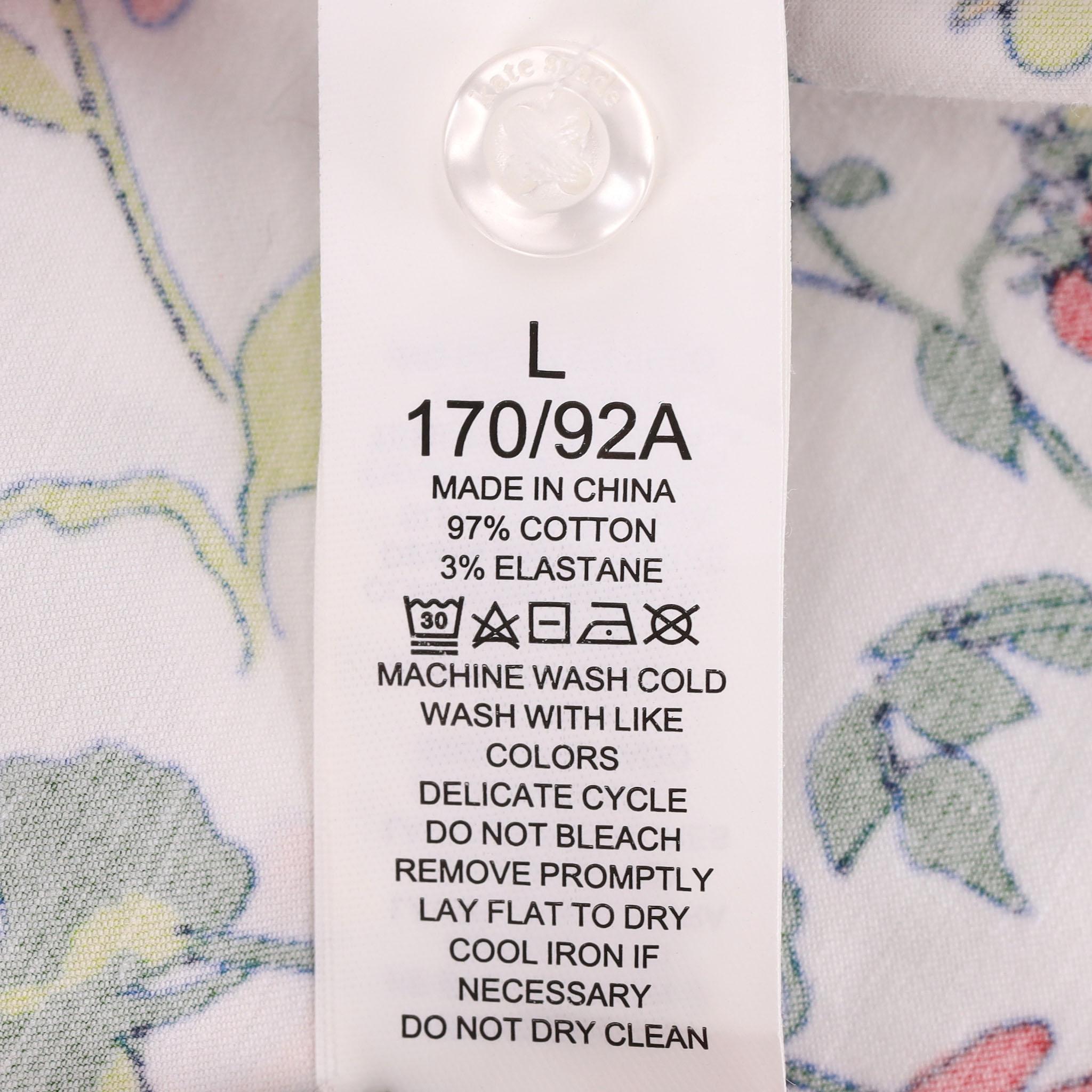 Kate Spade Floral Print Cotton Shirt Dress For Sale 2