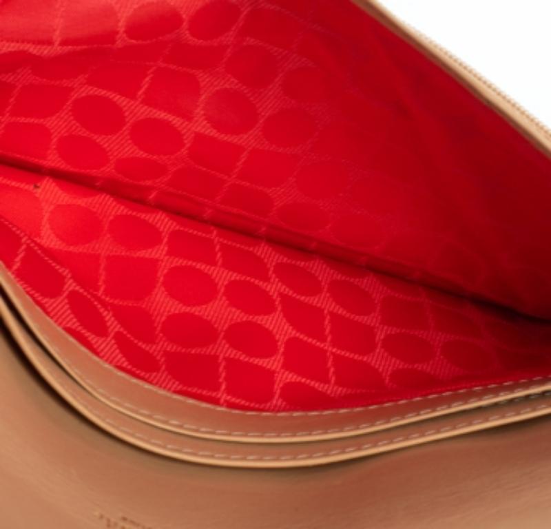 Kate Spade Gold Shimmer Leather Flap Clutch For Sale 1
