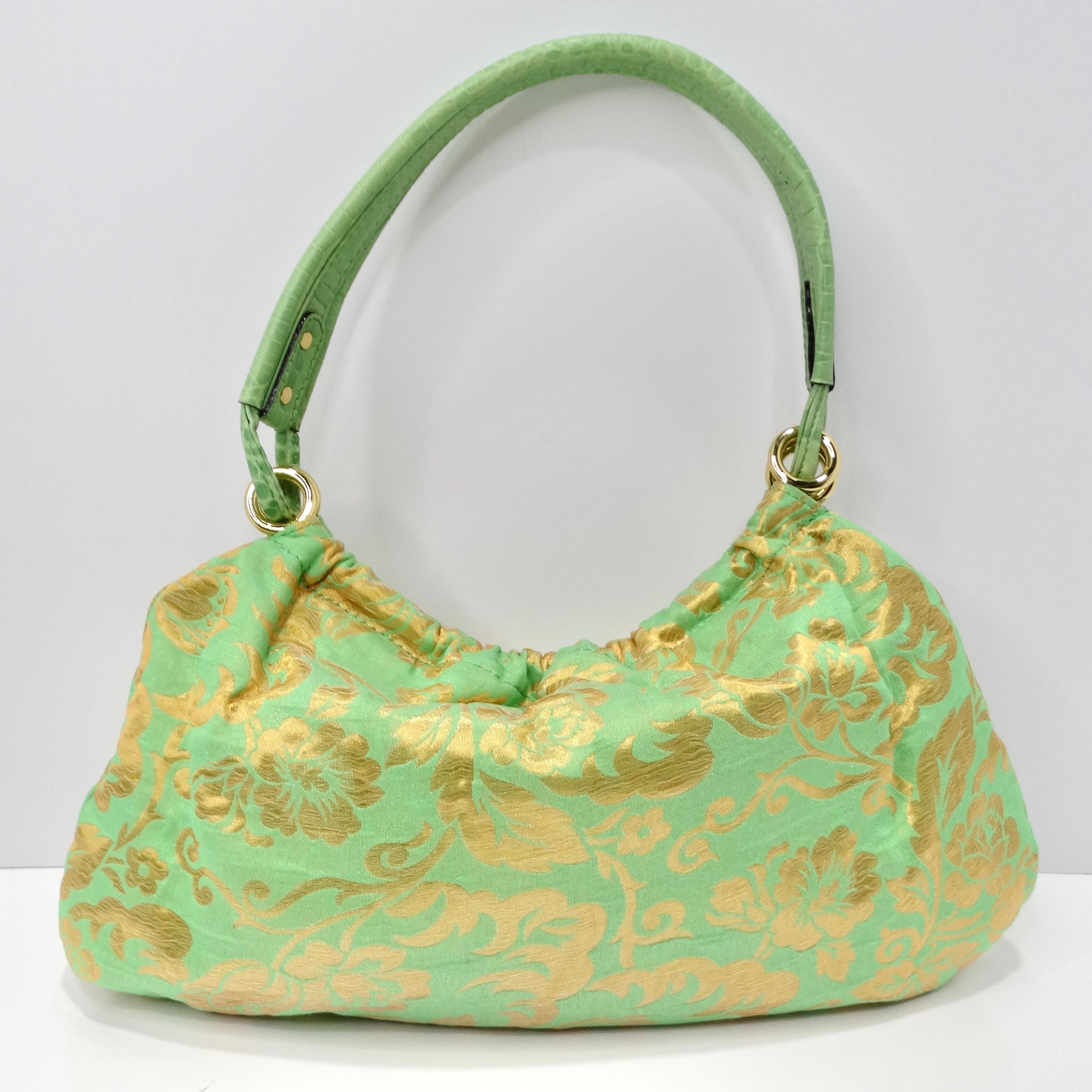Kate Spade Green Floral Shoulder Bag For Sale 2