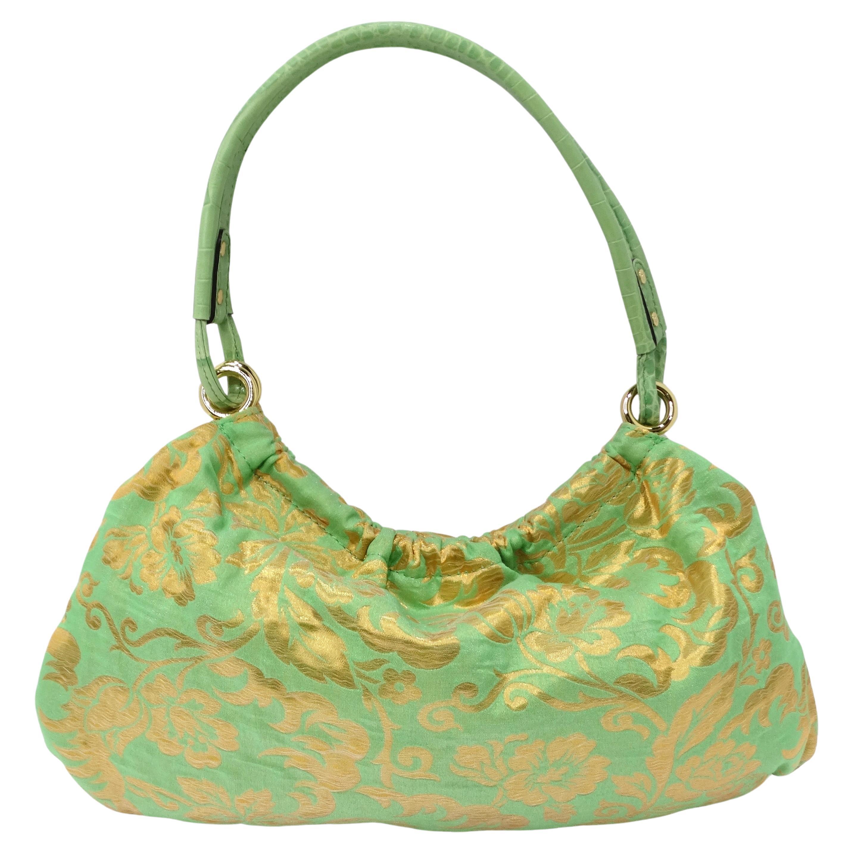 Kate Spade Green Floral Shoulder Bag For Sale