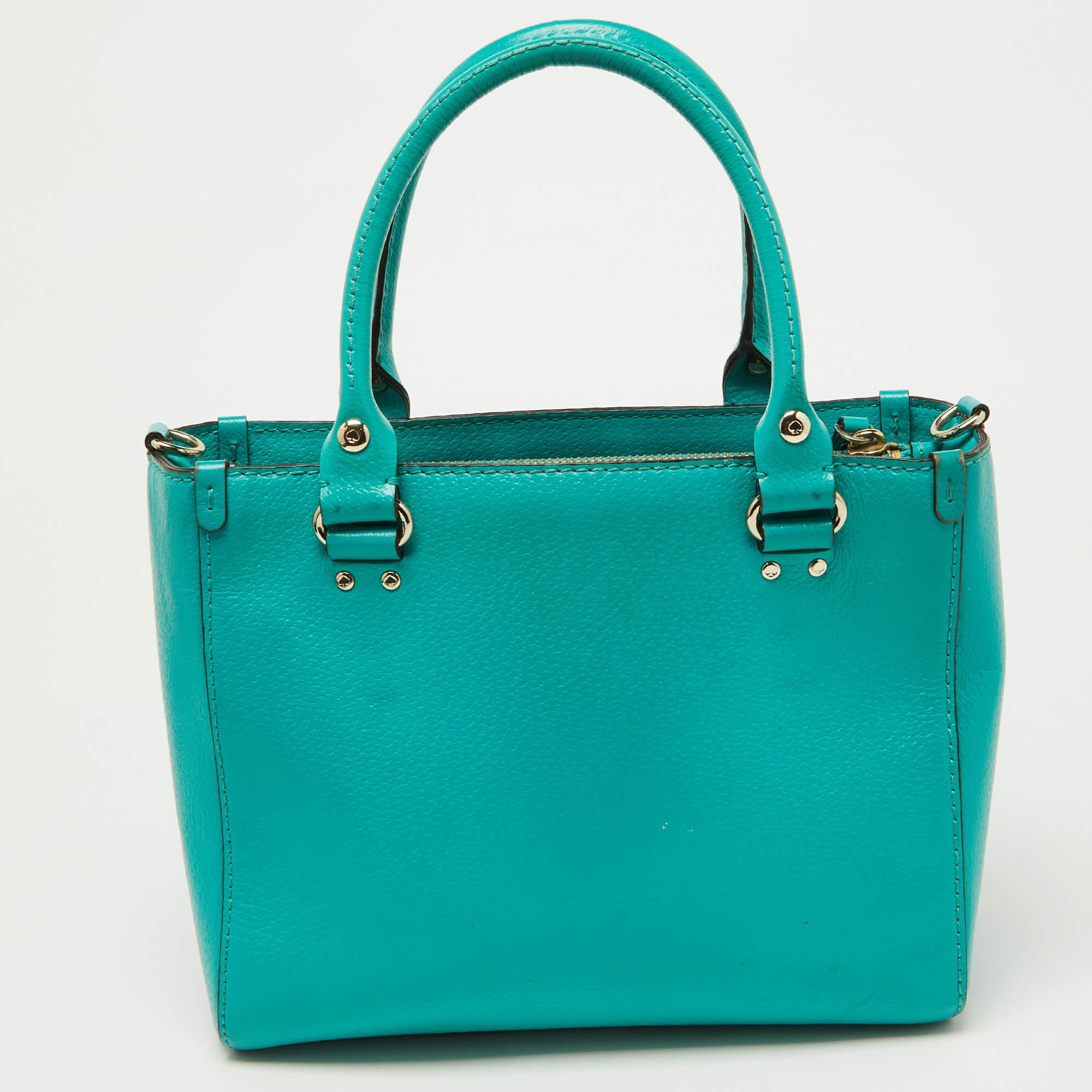 Kate Spade Tote in pelle verde In condizioni discrete in vendita a Dubai, Al Qouz 2
