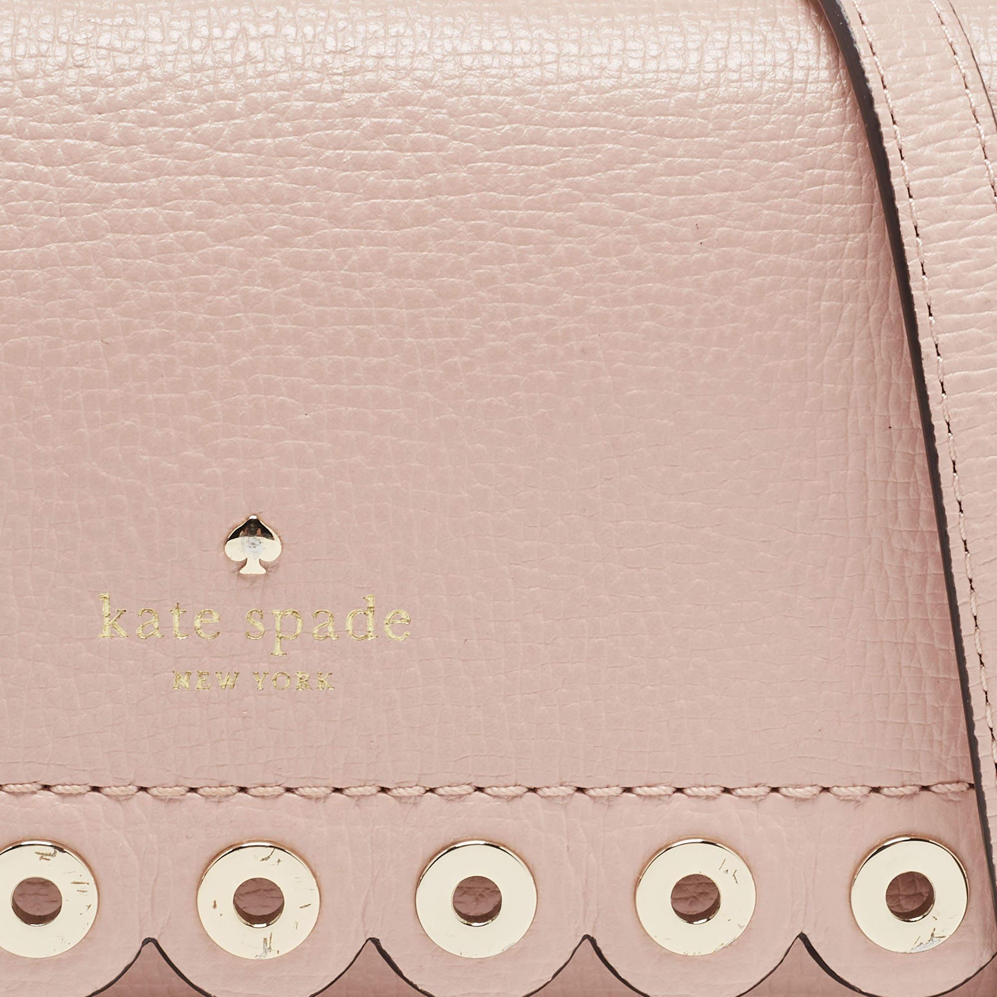 Women's Kate Spade Light Pink Leather Paloma Road Flap Crossbody Bag
