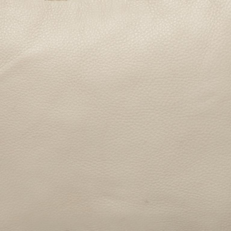 Kate Spade Leinen Weißes Leder Kleines Cobble Hill Ella Hobo im Angebot 1