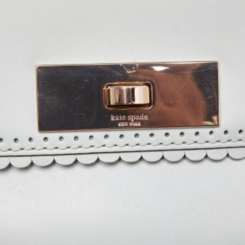 Kate Spade sacoche en cuir festonné vert menthe en vente 1