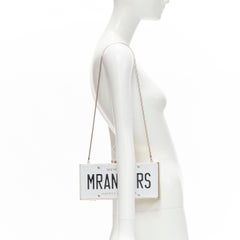 KATE SPADE MR AND MRS Happily Ever After license plate clutch bag