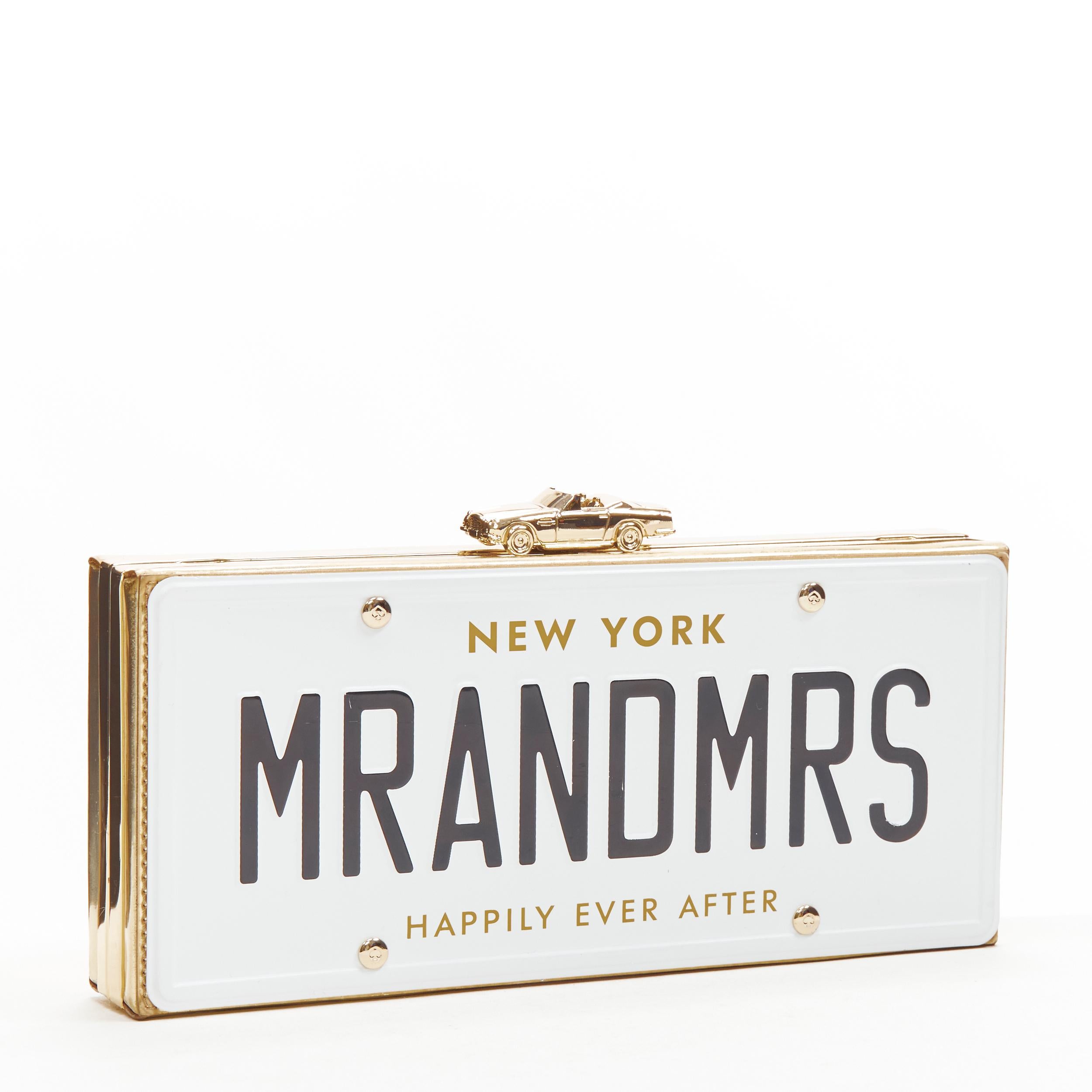 kate spade mr and mrs license plate clutch