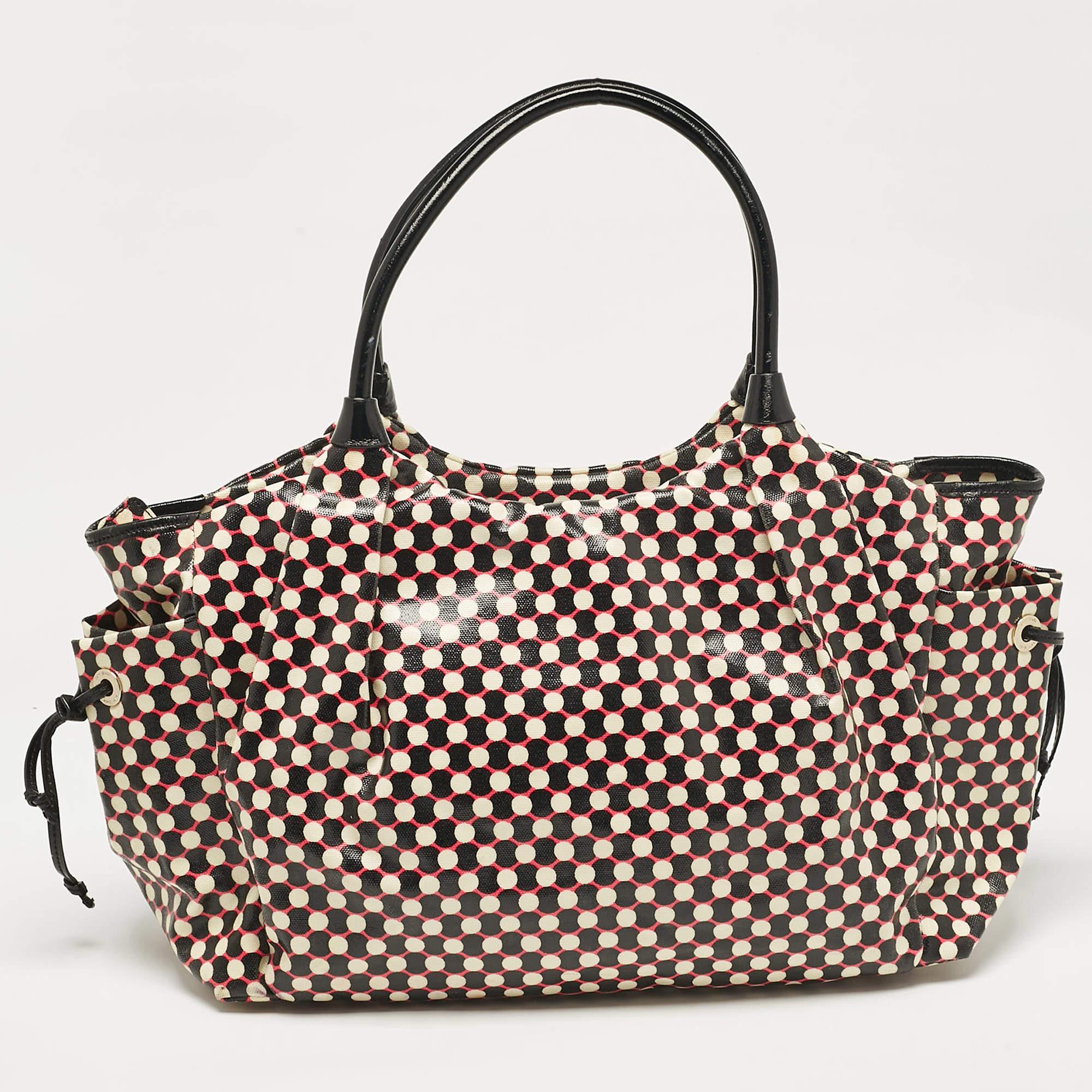 Kate Spade Tote Stevie in tela Coates multicolore a pois In condizioni buone in vendita a Dubai, Al Qouz 2