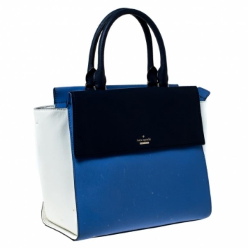 Kate Spade Multicolor Leather Flap Satchel im Angebot 1