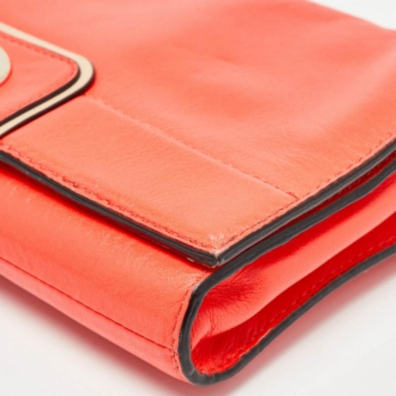 Kate Spade Hampton Road Juliana Umhängetasche aus orangefarbenem Leder Damen im Angebot