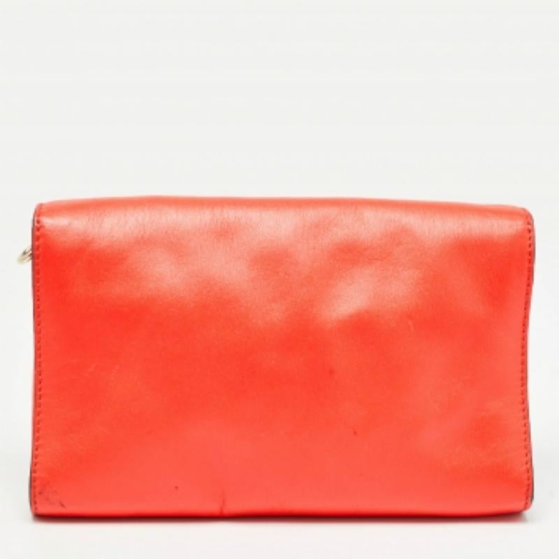 Kate Spade Hampton Road Juliana Umhängetasche aus orangefarbenem Leder im Angebot 3
