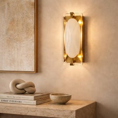 Kate Spade New York "Castle Peak", applique da parete in ottone e cristallo