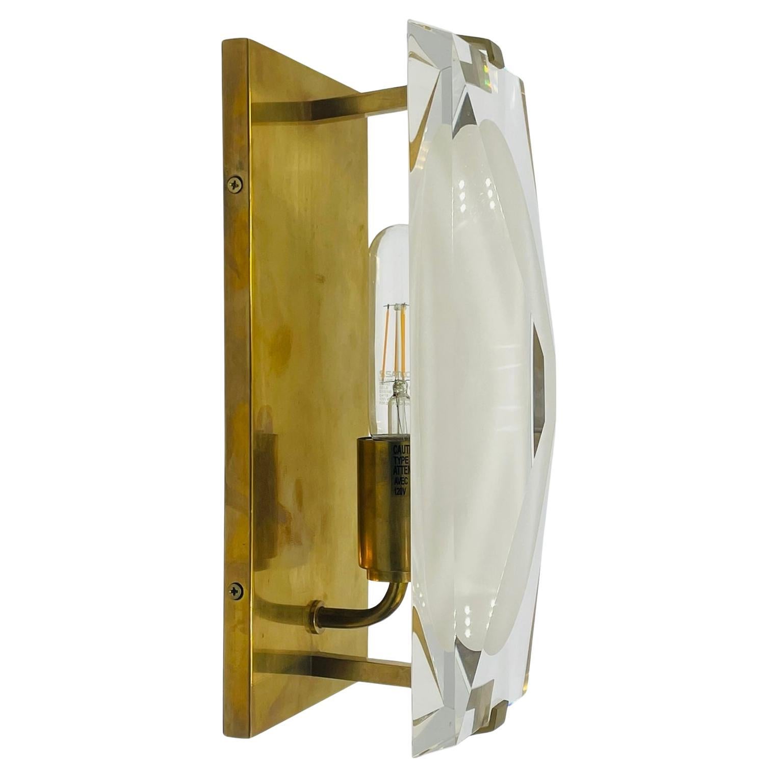Kate Spade New York “Castle Peak” Brass & Crystal Wall Sconce For Sale