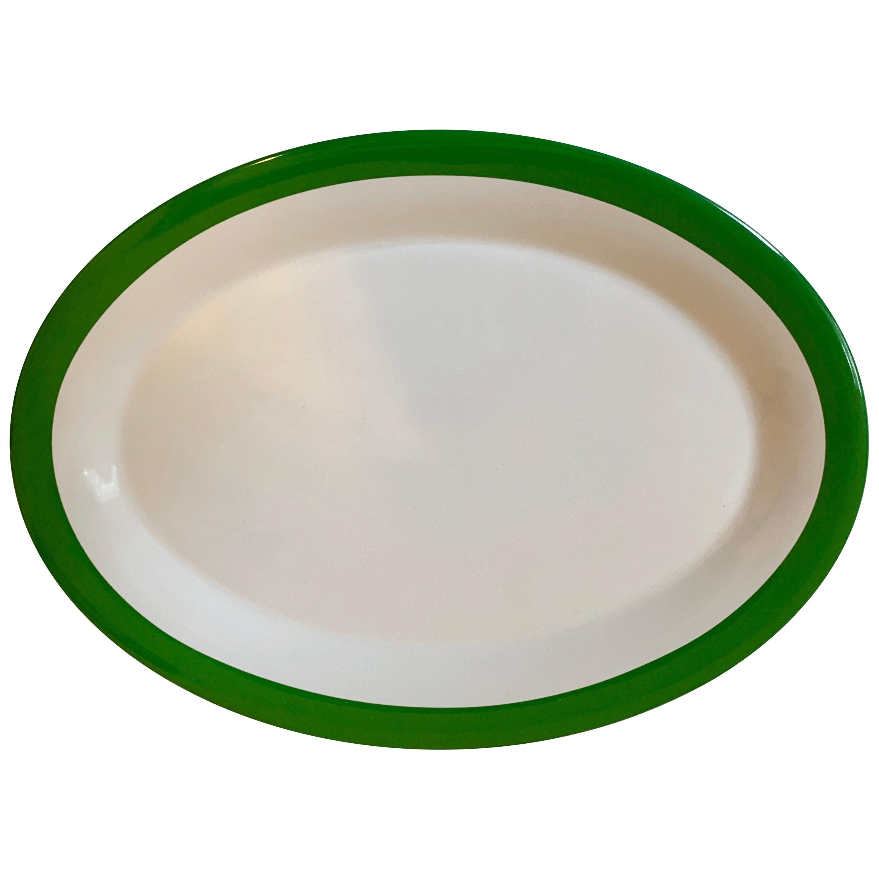 Lenox Kate Spade New York Rutherford Circle Green Oval Serving Platter For Sale