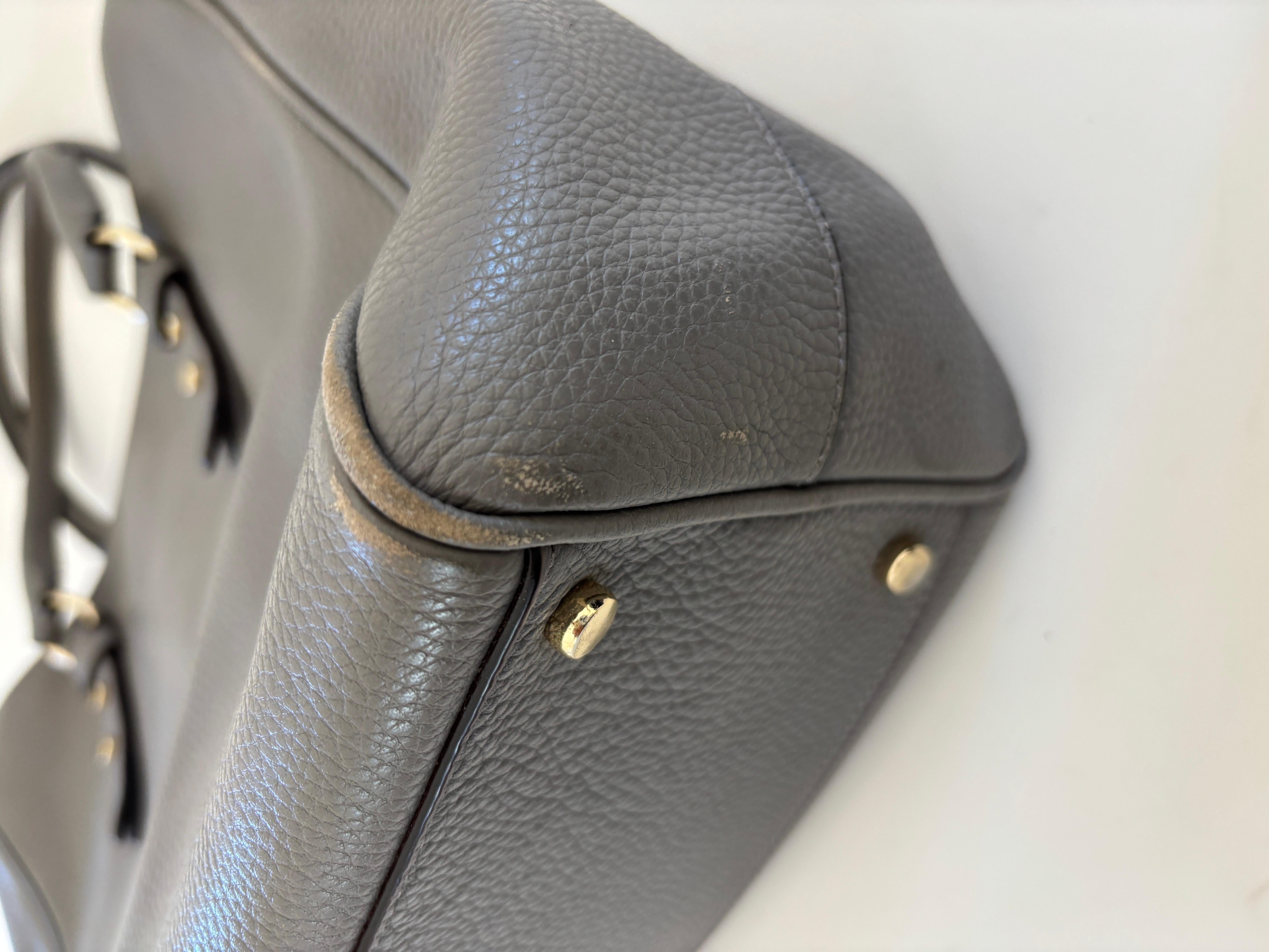 Kate Spade New York Mulberry Street Grey Pebbled Leather Large Tote For Sale 14