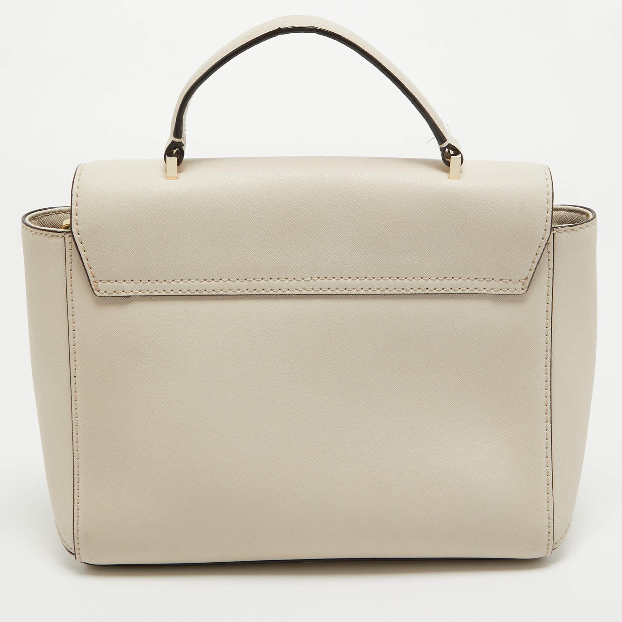 Women's Kate Spade Off White Leather Charline Arbour Hill Top Handle Bag For Sale