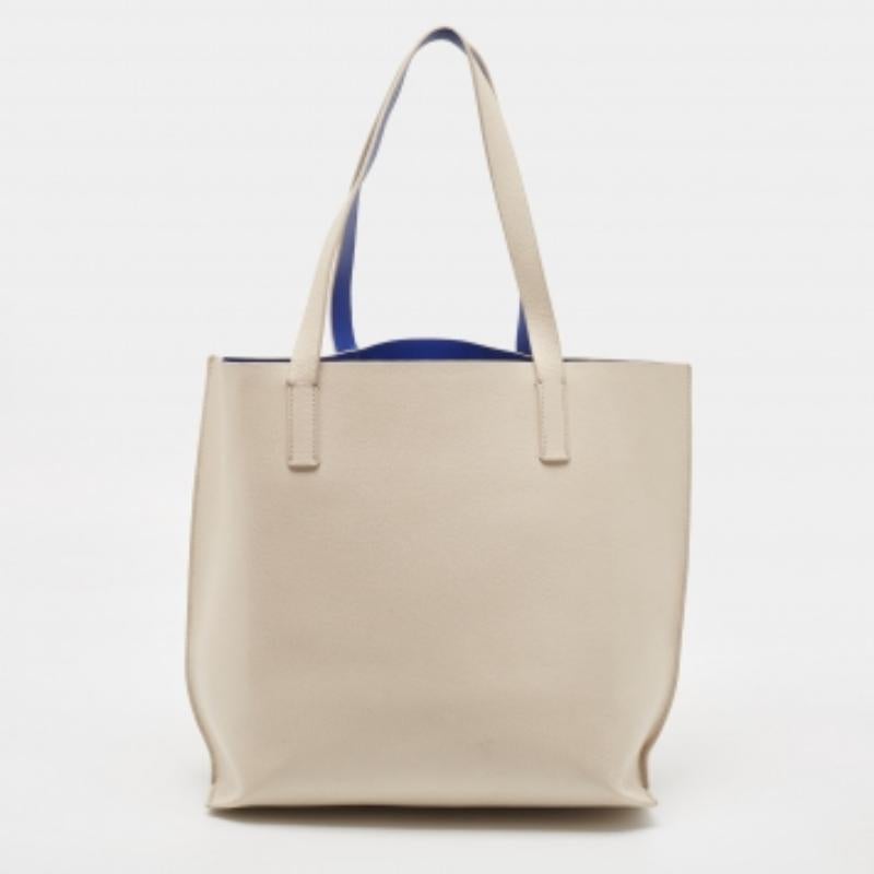 Kate Spade Foster Court Tasha Tote aus cremefarbenem Leder in Off-white Damen im Angebot