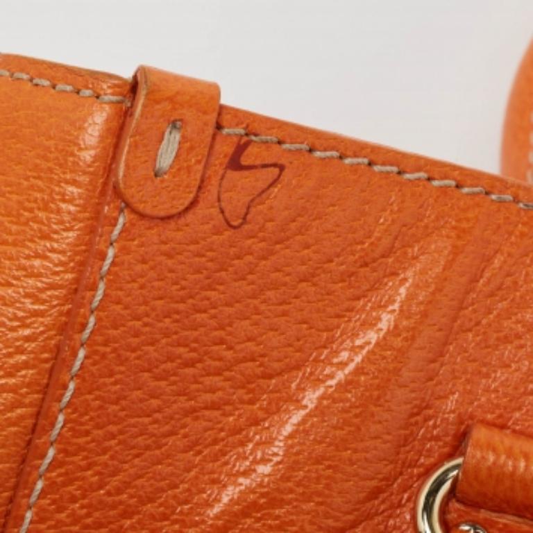 Kate Spade Orange Leder Middle Zip Tote im Angebot 5