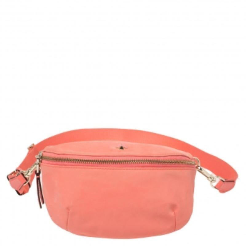 Pink Kate Spade Orange Nylon Taylor Belt Bag For Sale