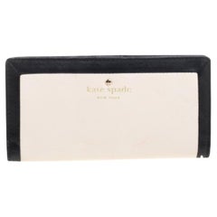 Kate Spade Pink/Black Leather Long Bifold Wallet
