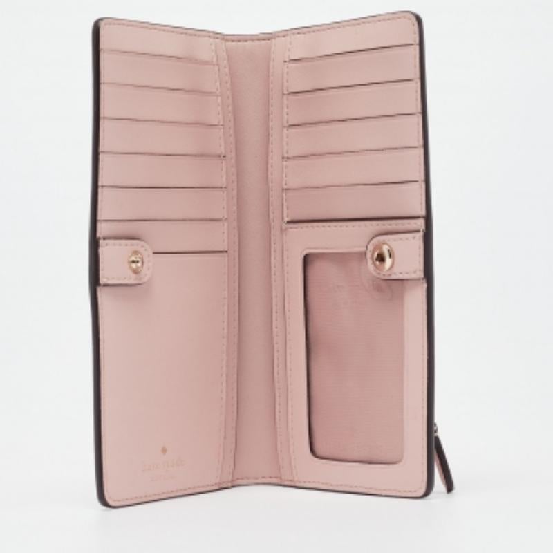 Portafoglio bifold in pelle rosa di Kate Spade in vendita 4