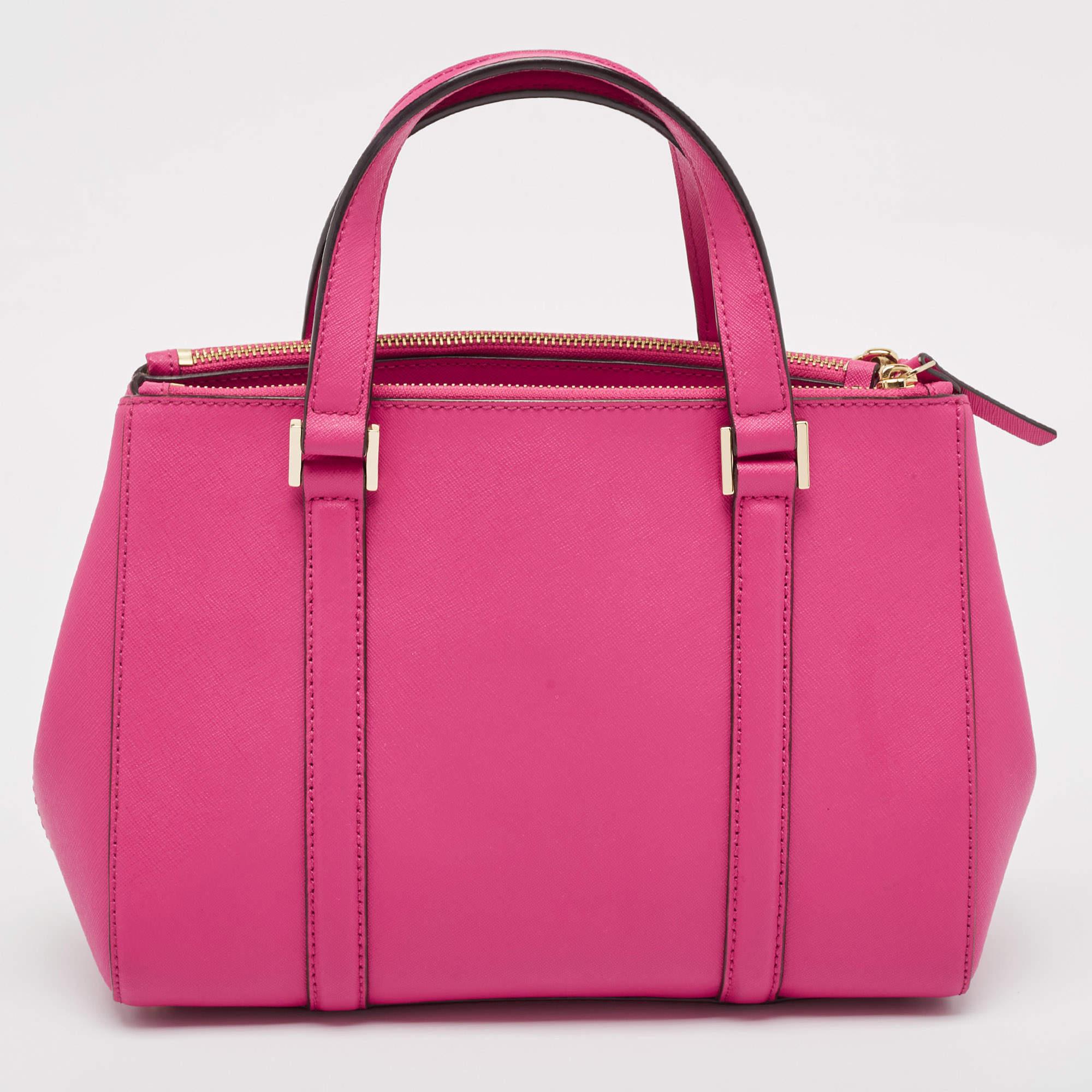 Women's Kate Spade Pink Leather Newberry Lane Loden Tote For Sale
