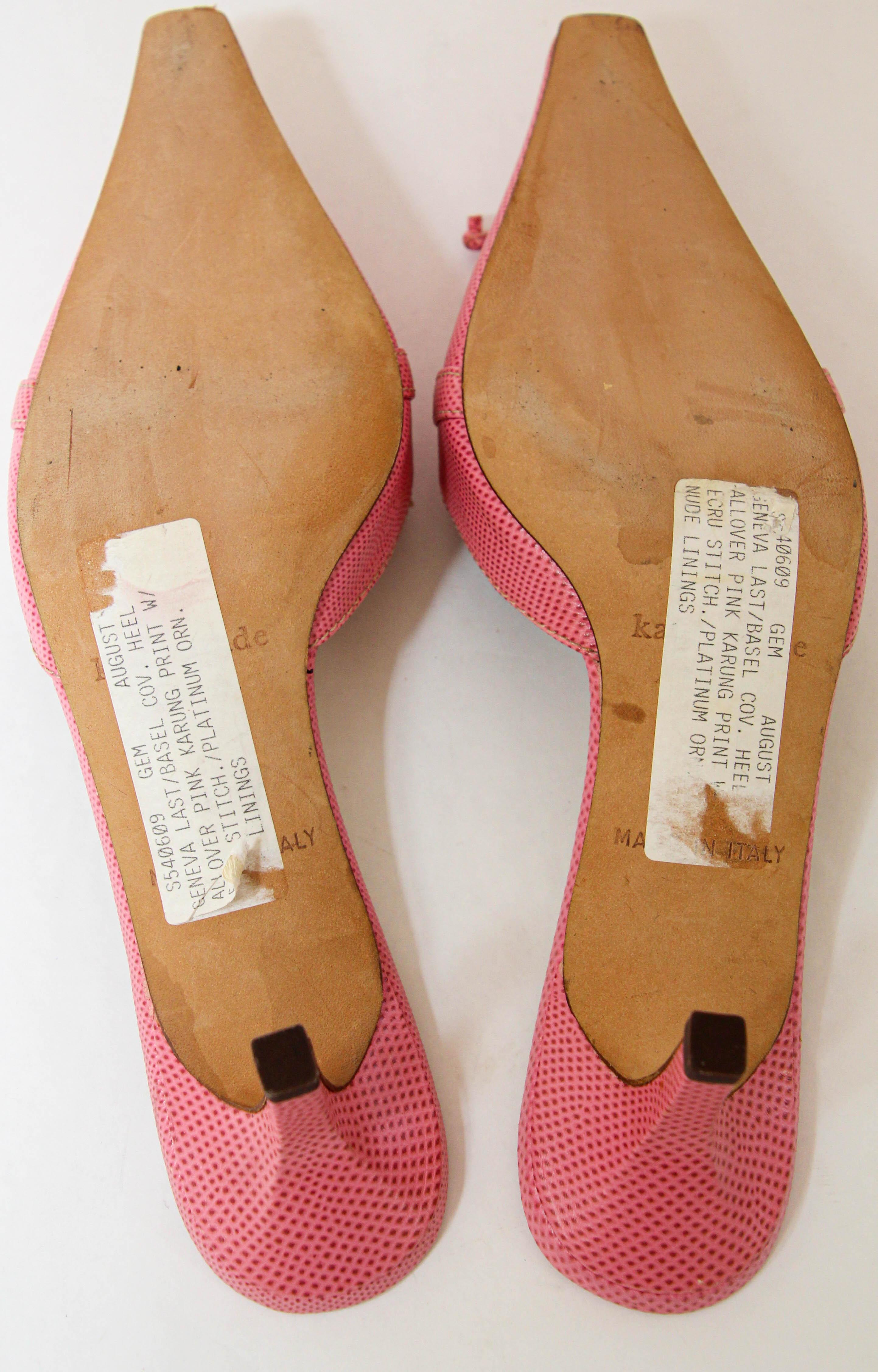 Kate Spade Pink Leather Women Mule Size 7 For Sale 9