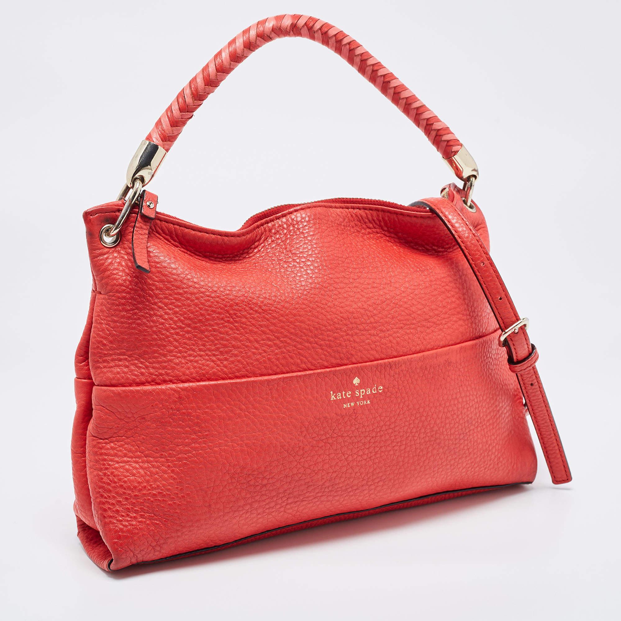 Kate Spade Elliot Place Carmina Umhängetasche aus rotem Leder (Rot) im Angebot