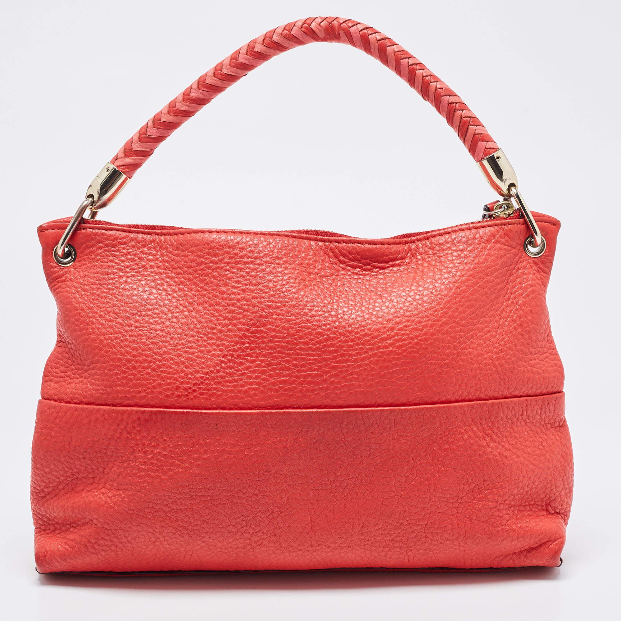 Kate Spade Elliot Place Carmina Umhängetasche aus rotem Leder im Zustand „Relativ gut“ im Angebot in Dubai, Al Qouz 2