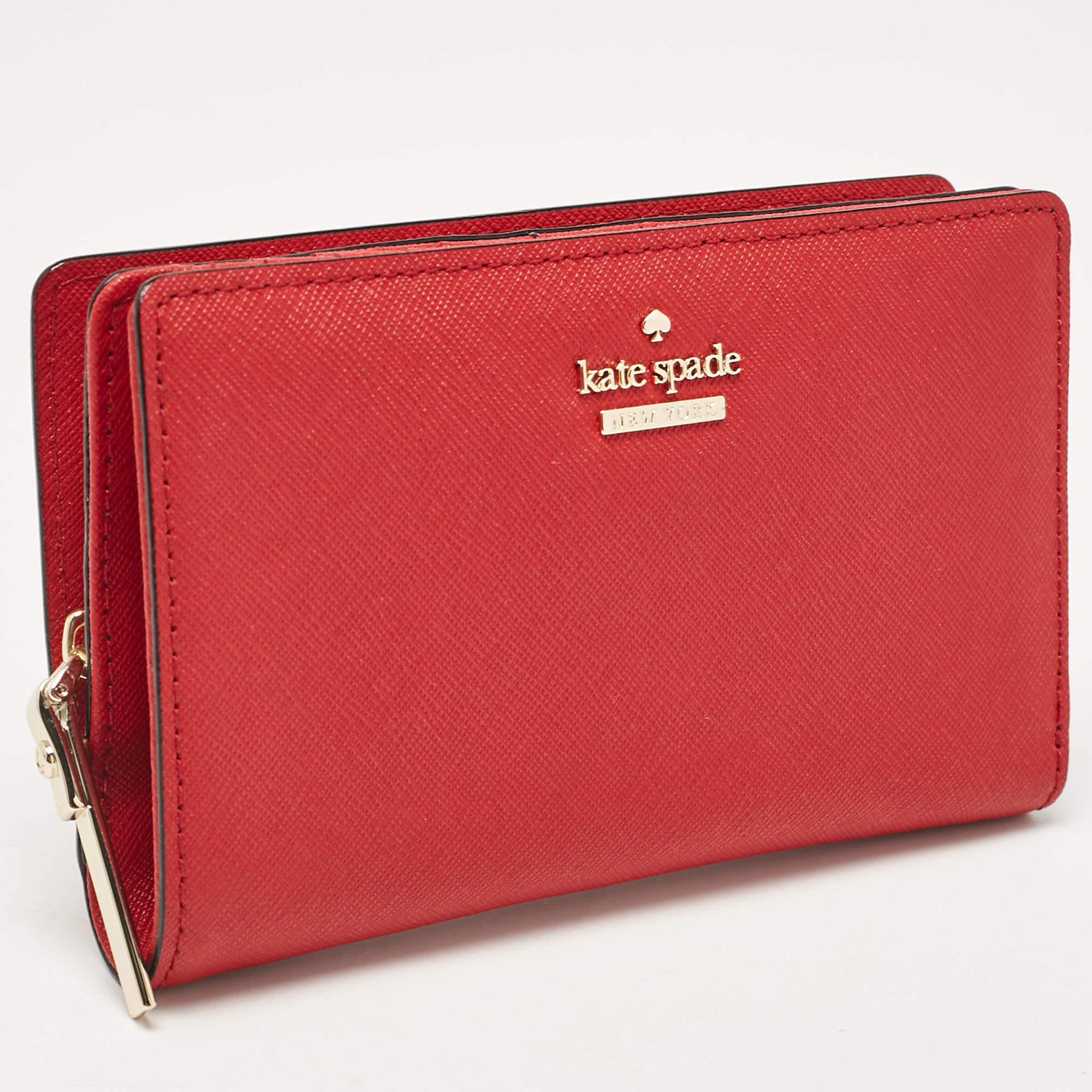 Kate Spade Red Leather French Wallet 2