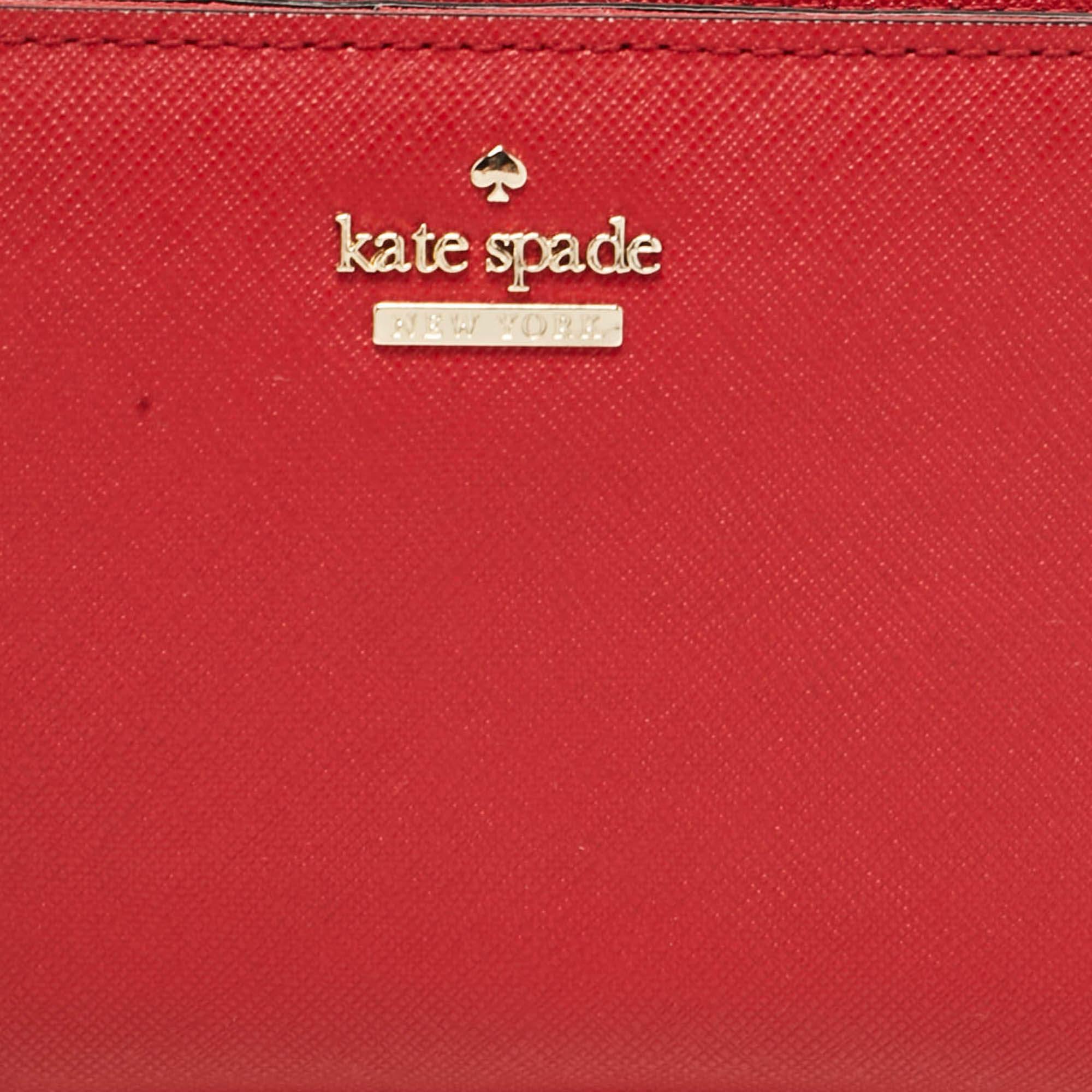 Kate Spade Red Leather French Wallet 4