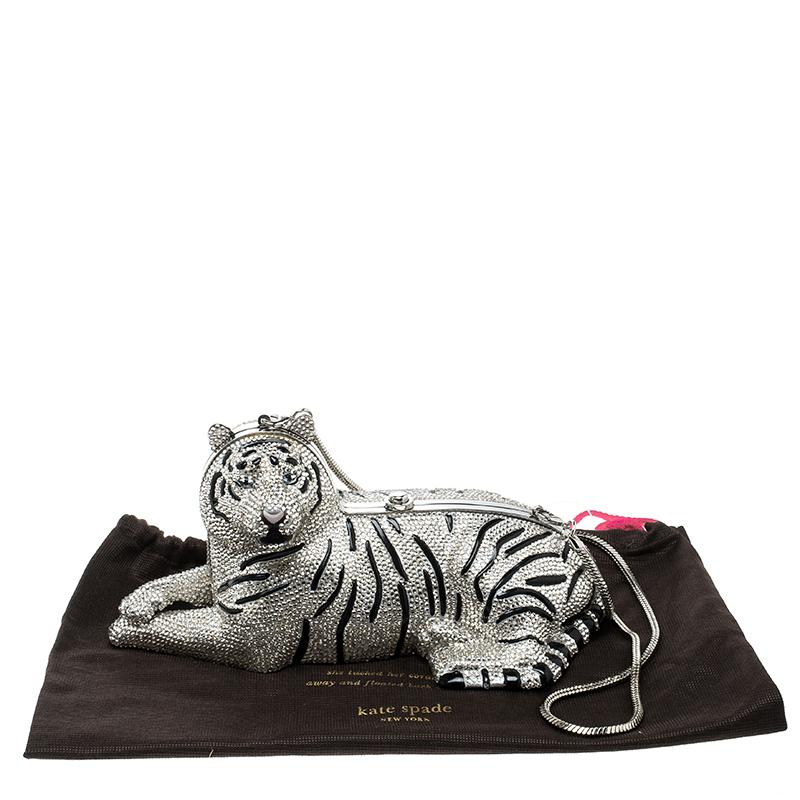 Kate Spade Rhinestone Crystal Place Your Bets Tiger Clutch 1