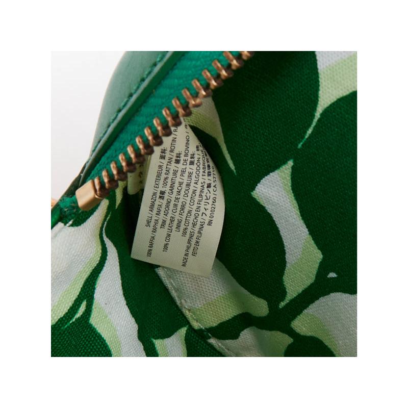 Kate Spade Spring Forward Wicker Snail, pochette in paglia e rattan con tracolla in rafia in vendita 6