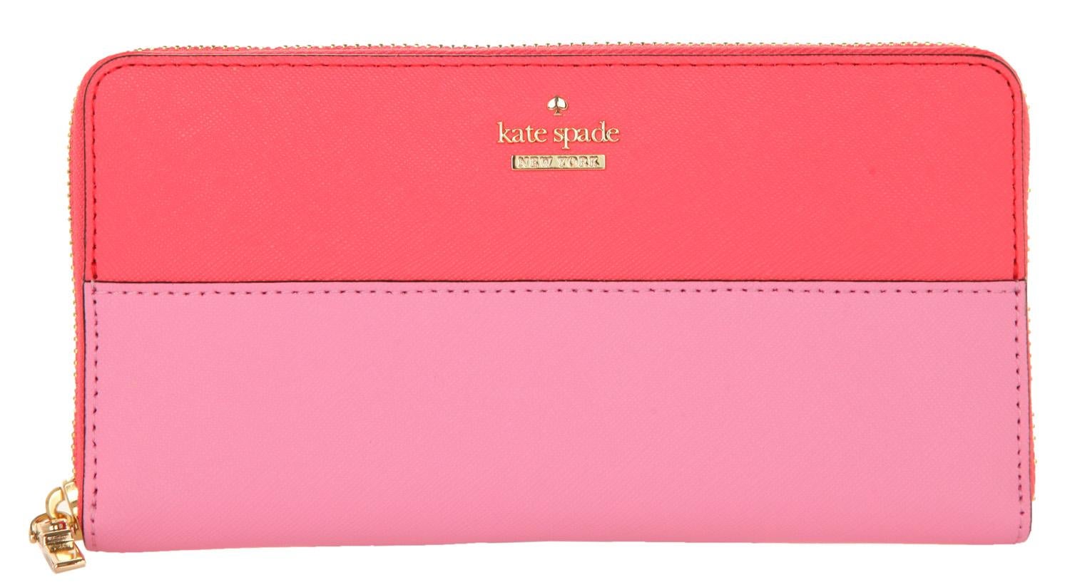 Pink Kate Spade Women zip around wallet Cameron street lacey brtflammul For Sale